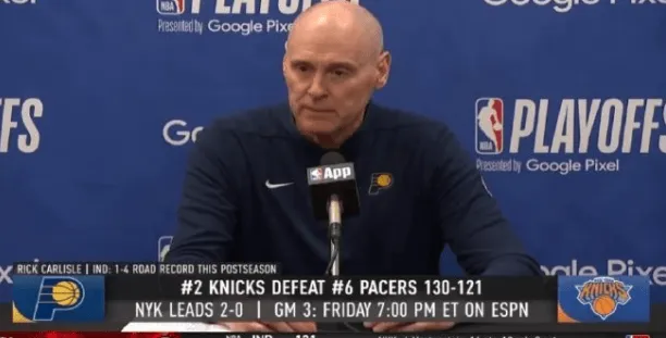 ESPN：步行者队一夜之间向NBA 提交了78 个他们认为错误的电话